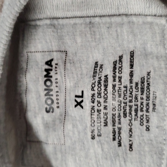 SONAMA XL GRAY SWEATSHIRT - Picture 3 of 3